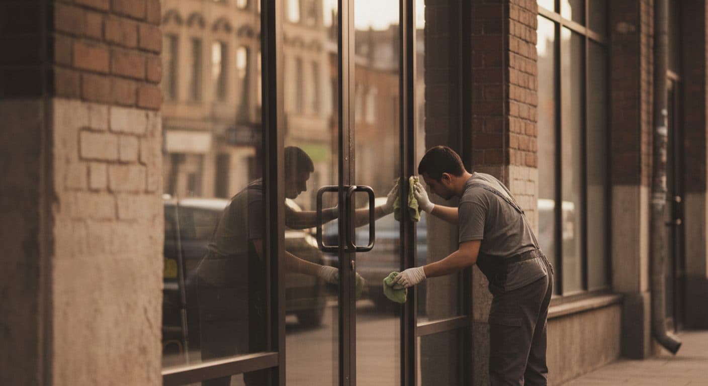 Commercial cleaning work, view 2