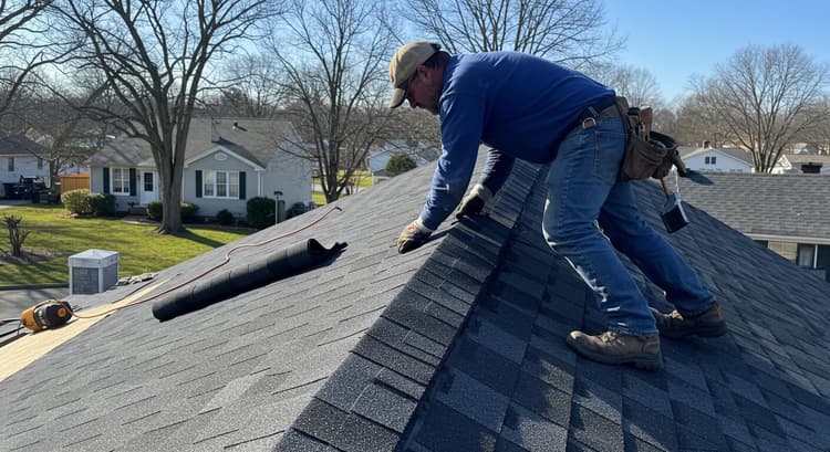 Roofing repair work