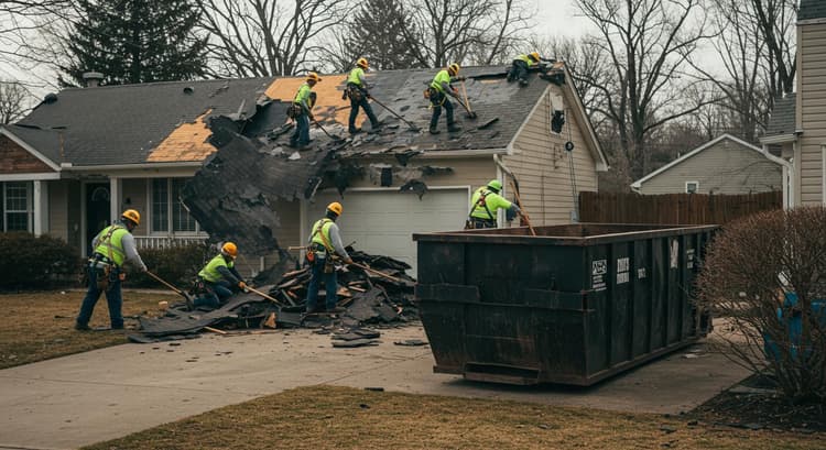 Roofing repair work