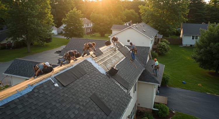 Roofing repair work